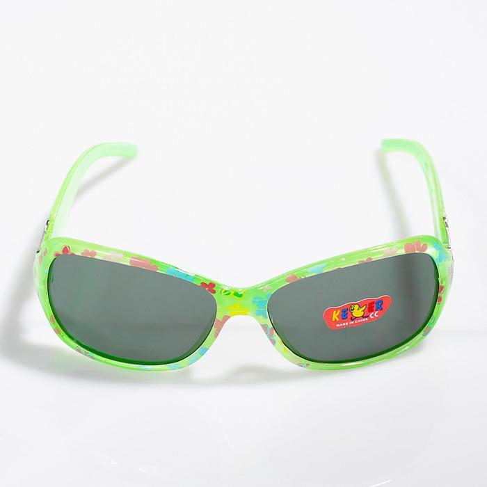 Очки солнцезащитные детские Оверсайз. Оправа двухцветная, вставка косточка, микс, 12.5 см