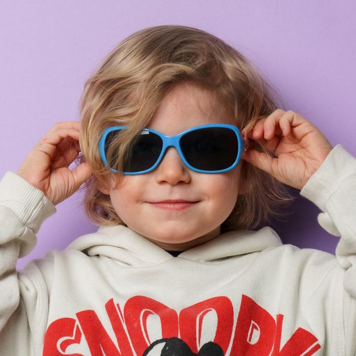 Очки солнцезащитные детские Оверсайз. Оправа двухцветная, вставка косточка, микс, 12.5 см