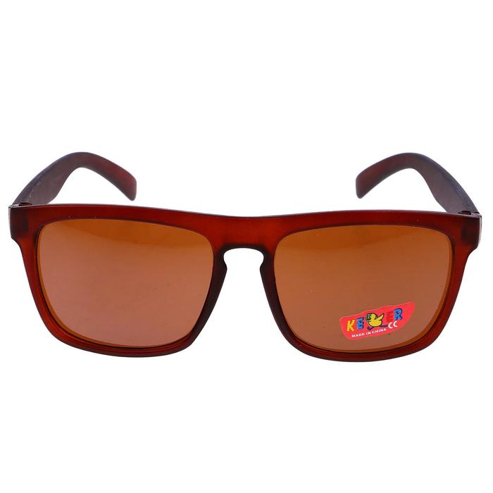 Очки солнцезащитные детские Square. Оправа с металл. уголком, микс, линзы чёрные, 12.5 см