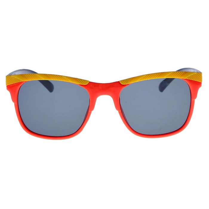 Очки солнцезащитные детские Square. Оправа двухцветная, вставки полосы сверху, микс, 12.5 см