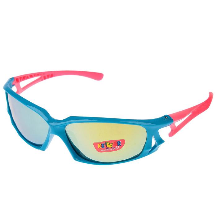 Очки солнцезащитные детские Спорт. Оправа двухцветная с прорезями, микс, 12.5х4.5 см