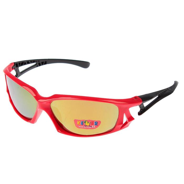 Очки солнцезащитные детские Спорт. Оправа двухцветная с прорезями, микс, 12.5х4.5 см