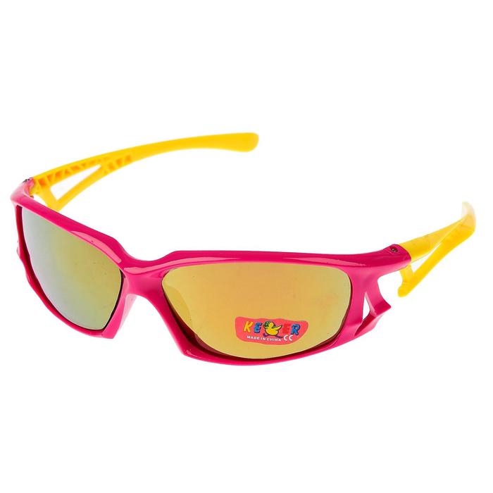 Очки солнцезащитные детские Спорт. Оправа двухцветная с прорезями, микс, 12.5х4.5 см