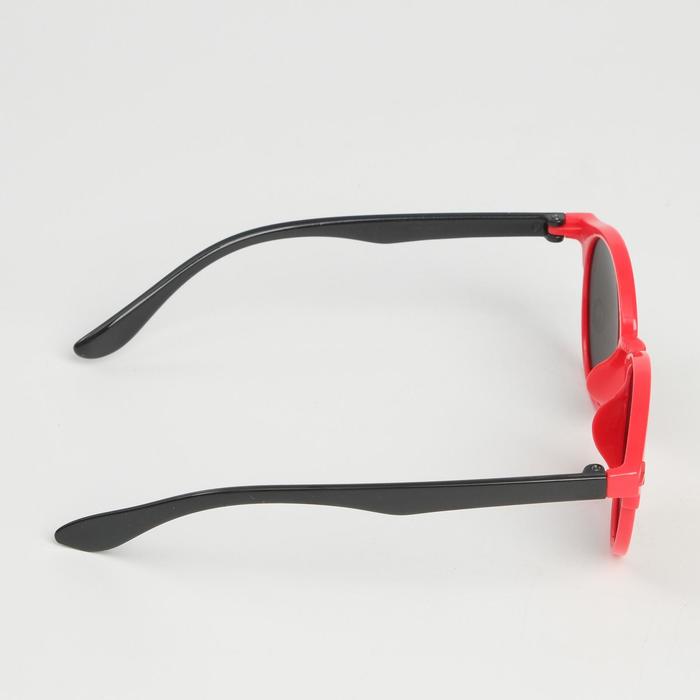 Очки солнцезащитные детские Round. Оправа с пластиковыми вставками, микс, 12.5х4.5 см