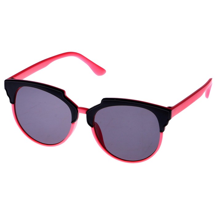 Очки солнцезащитные детские Round. Оправа с пластиковыми вставками, микс, 12.5х4.5 см