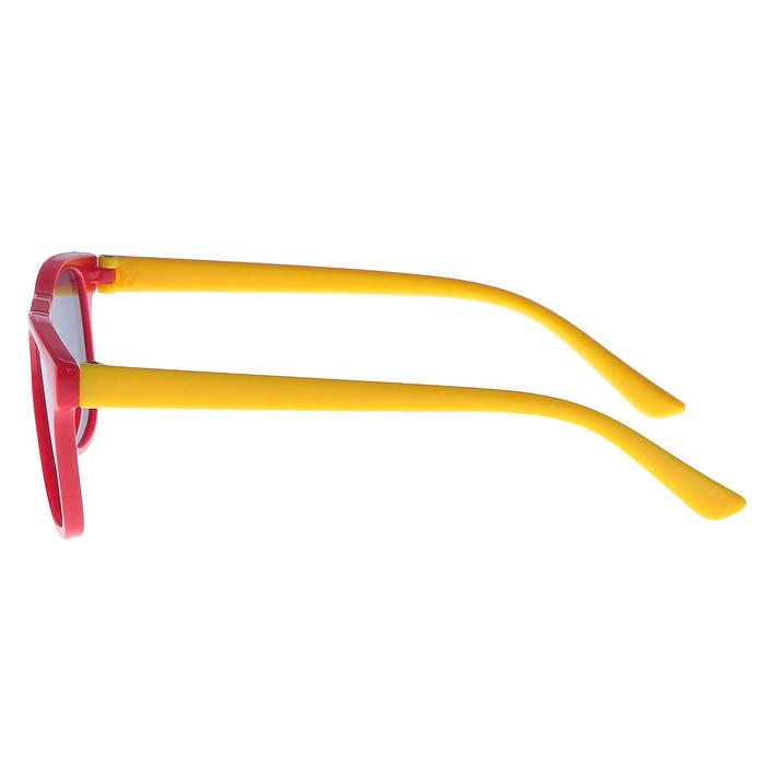 Очки солнцезащитные детские Square. Оправа двухцветная, микс, линзы тёмные, 12.5х4.5 см