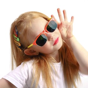Очки солнцезащитные детские 'Round', оправа и дужки разного цвета, МИКС, 12.5 × 4.5 см Ош