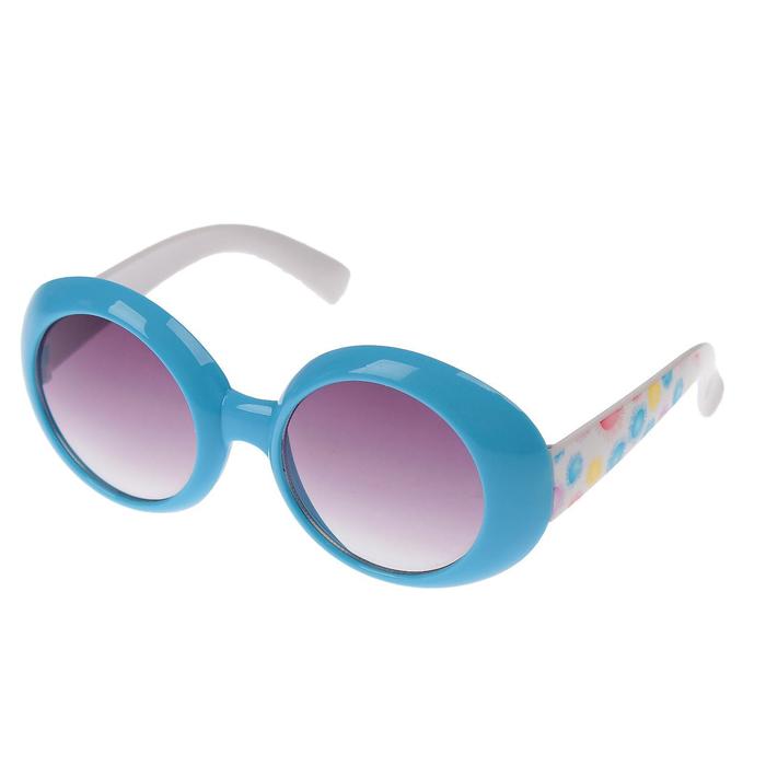 Очки солнцезащитные детские Оверсайз. Оправа объёмная, дужки рисунок шарики, микс, 12.5х4.5 см 27715