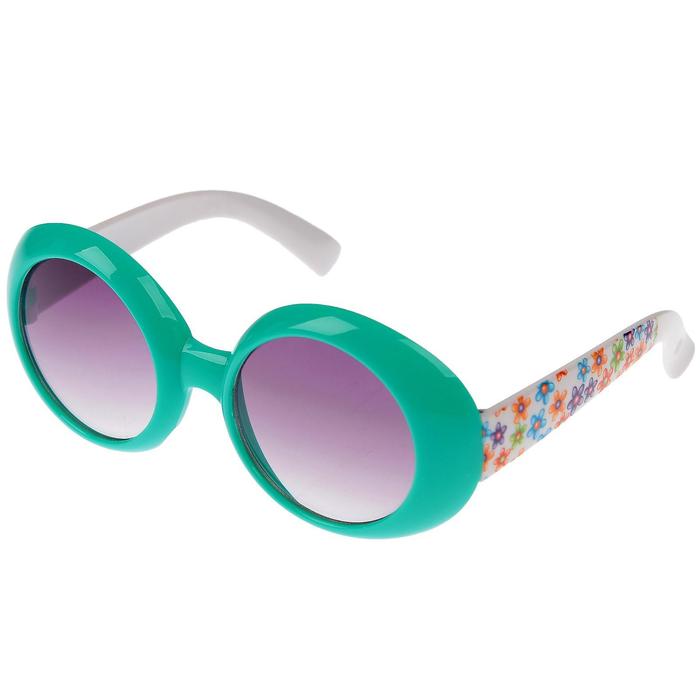 Очки солнцезащитные детские Оверсайз. Оправа объёмная, дужки рисунок шарики, микс, 12.5х4.5 см 27715