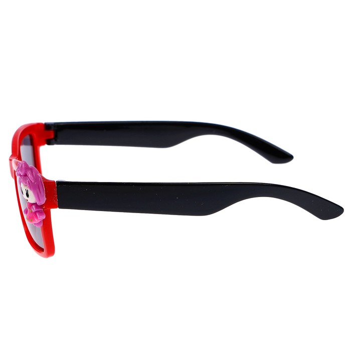 Очки солнцезащитные детские Square. Оправа двухцветная с объёмной фигурой, микс, 12.5х4.5 см