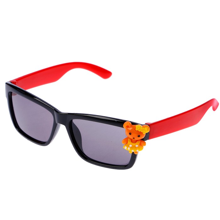 Очки солнцезащитные детские Square. Оправа двухцветная с объёмной фигурой, микс, 12.5х4.5 см