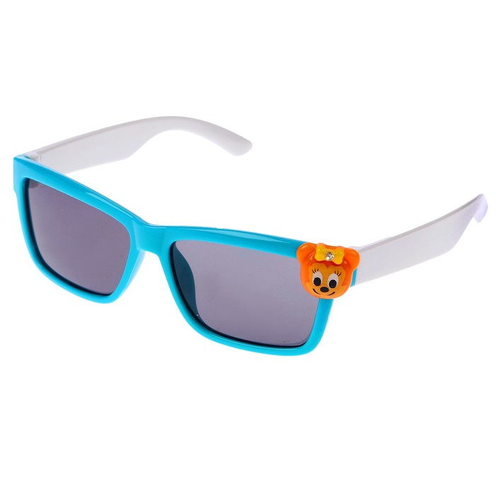 Очки солнцезащитные детские Square. Оправа двухцветная с объёмной фигурой, микс, 12.5х4.5 см