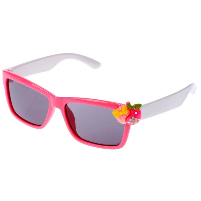 Очки солнцезащитные детские Square. Оправа двухцветная с объёмной фигурой, микс, 12.5х4.5 см