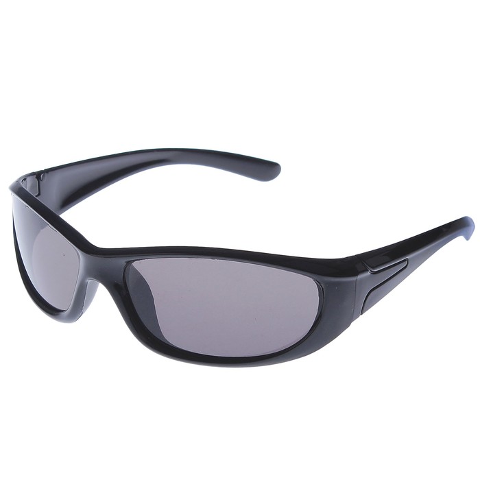 Очки солнцезащитные детские Спорт. Оправа микс, дужки «линии», линзы чёрные, 12.5х4.5 см