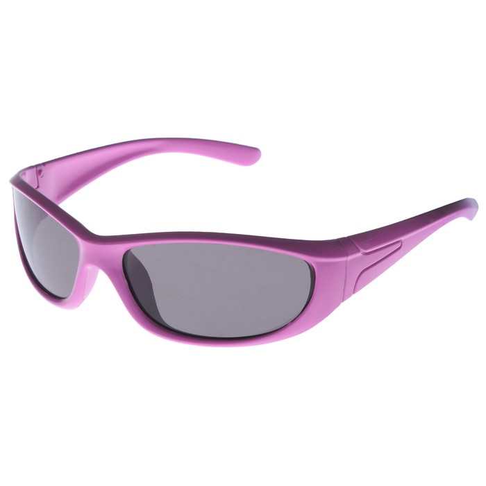 Очки солнцезащитные детские Спорт. Оправа микс, дужки «линии», линзы чёрные, 12.5х4.5 см