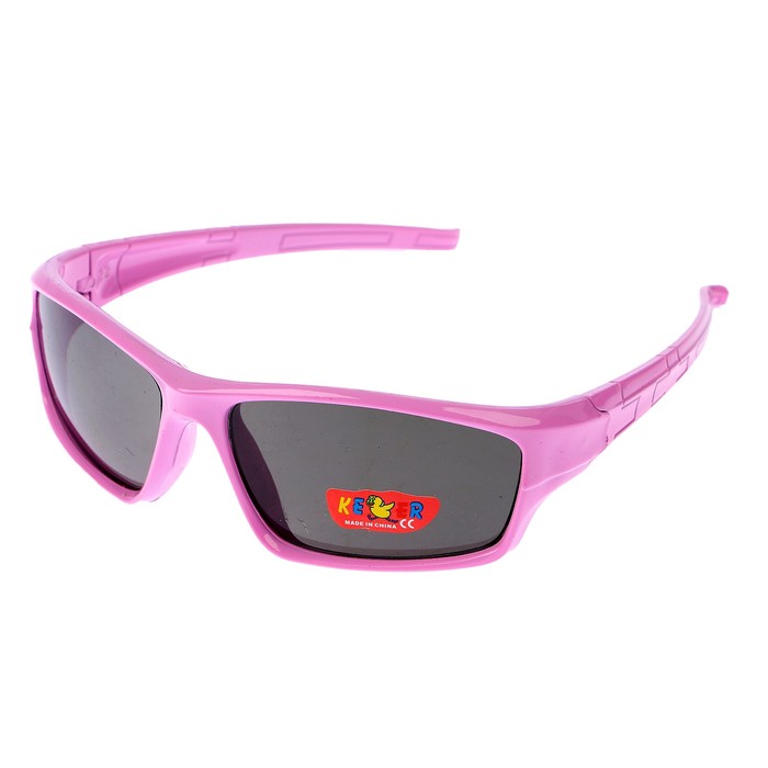 Очки солнцезащитные детские Спорт. Оправа микс, плетение пазл, линзы чёрные, 12.5х4.5 см