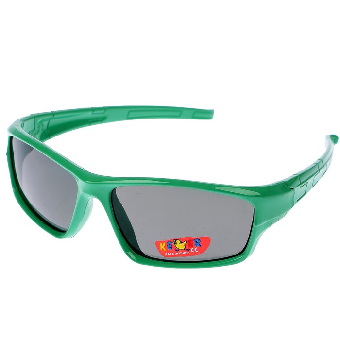 Очки солнцезащитные детские Спорт. Оправа микс, плетение пазл, линзы чёрные, 12.5х4.5 см