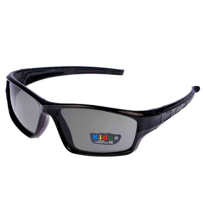 Очки солнцезащитные детские Спорт. Оправа микс, плетение пазл, линзы чёрные, 12.5х4.5 см