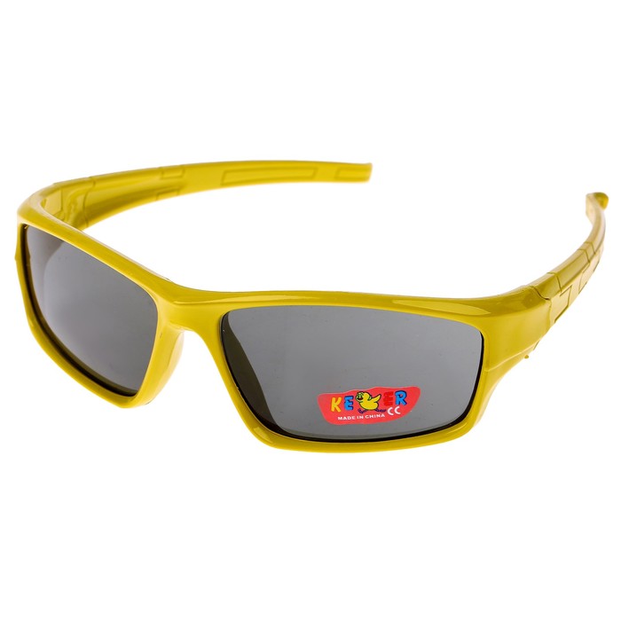 Очки солнцезащитные детские Спорт. Оправа микс, плетение пазл, линзы чёрные, 12.5х4.5 см