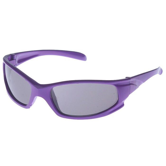 Очки солнцезащитные детские Спорт. Оправа микс, объёмные полосы, линзы чёрные, 12.5х4.5 см