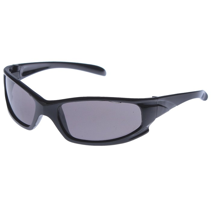 Очки солнцезащитные детские Спорт. Оправа микс, объёмные полосы, линзы чёрные, 12.5х4.5 см