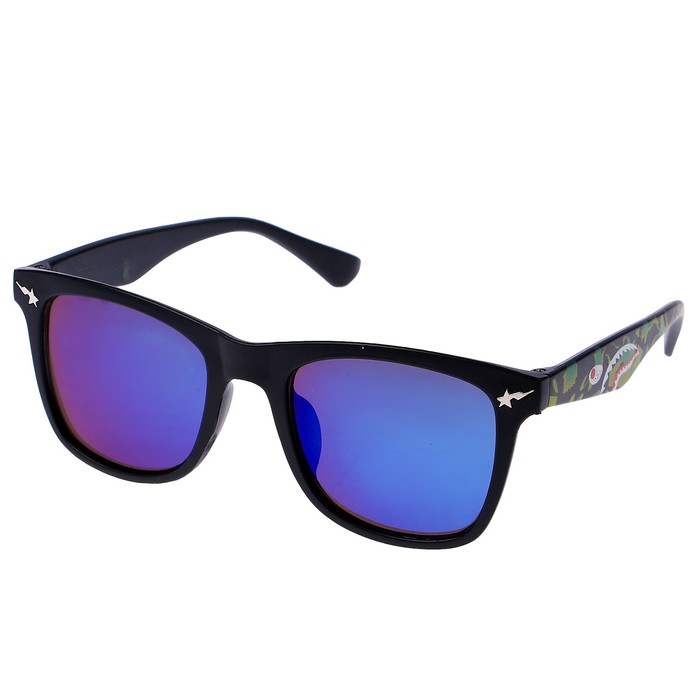 Очки солнцезащит-е детские Square. Оправа «звёзды», на дужках рисунок, линзы микс, 12.5 см
