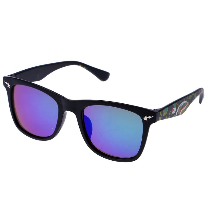 Очки солнцезащит-е детские Square. Оправа «звёзды», на дужках рисунок, линзы микс, 12.5 см