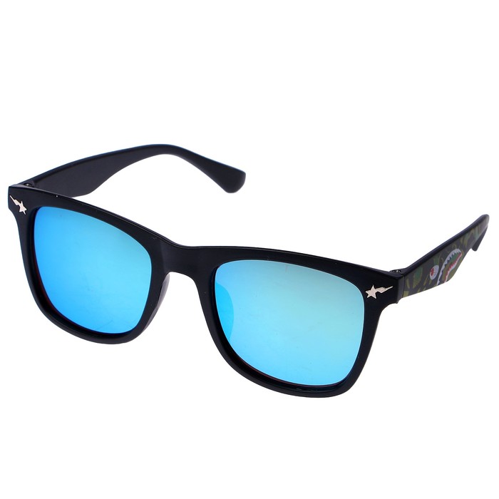 Очки солнцезащит-е детские Square. Оправа «звёзды», на дужках рисунок, линзы микс, 12.5 см