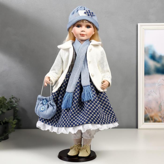 Кукла коллекционная керамика "Алёна с сумочкой" 60 см