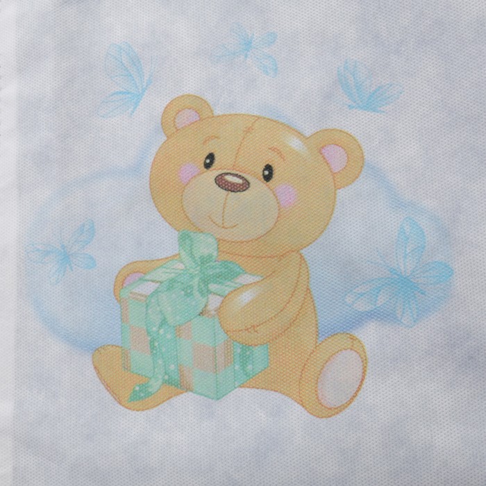 Чехол для одежды детский 80х50 см, цвет голубой