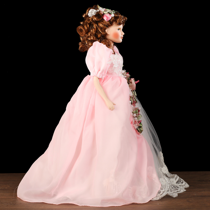 Кукла-светильник коллекционная "Леди Светлана в розовом платье" Е14 50 см