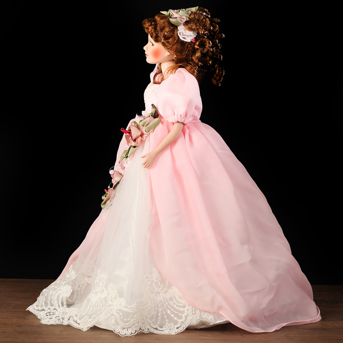 Кукла-светильник коллекционная "Леди Светлана в розовом платье" Е14 50 см