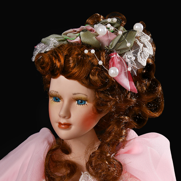 Кукла-светильник коллекционная "Леди Светлана в розовом платье" Е14 50 см