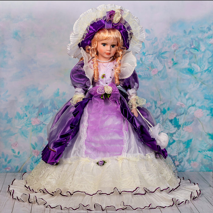 Кукла зонтик коллекционная керамика "Влада" 60 см