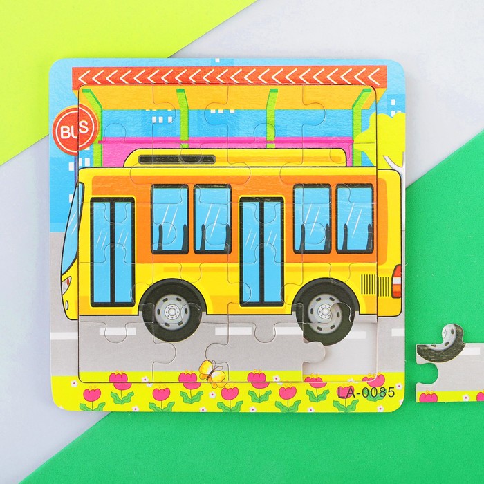 Пазл "Автобусная остановка", 16 элементов