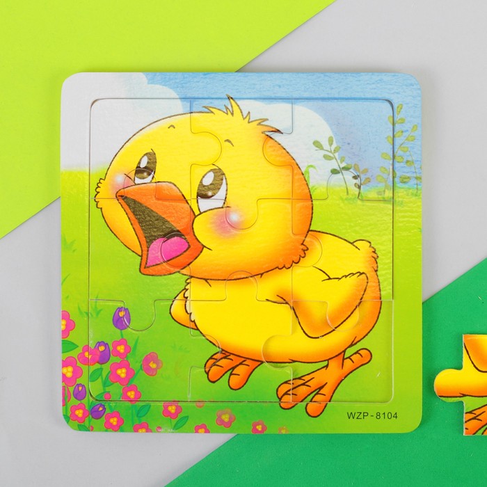 Пазл "Цыплёнок", 9 элементов