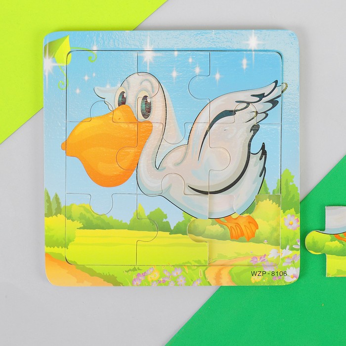 Пазл "Пеликан", 9 элементов