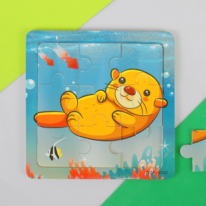 Пазл "Бобёр", 9 элементов