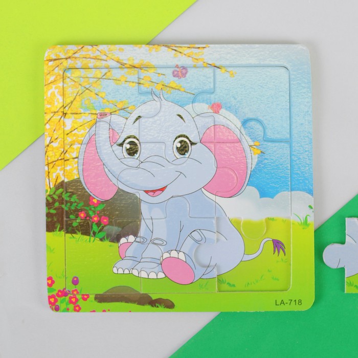 Пазл "Слонёнок", 9 элементов