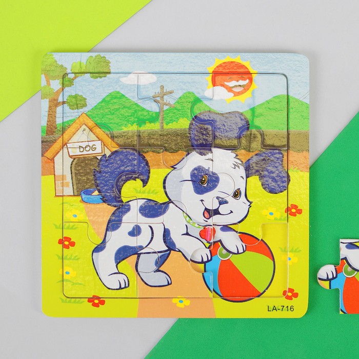 Пазл "Собачка", 9 элементов