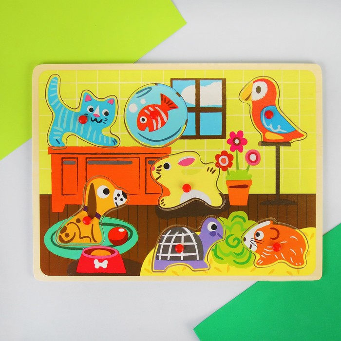 Рамка-вкладыш "Детские рисунки. Домашние животные"