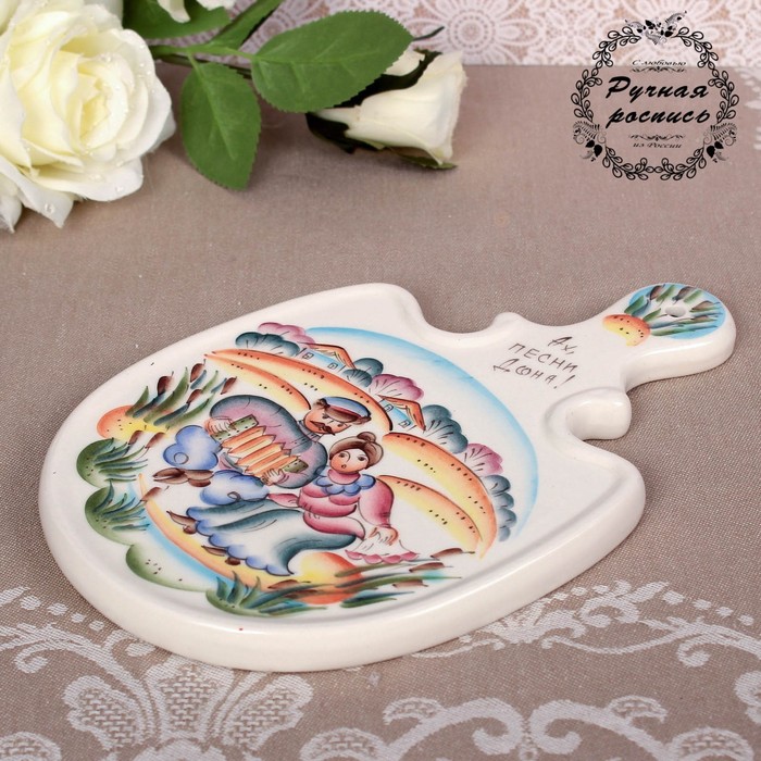 Доска разделочная «Акварель», казачий быт, 15х23 см, 1 сорт