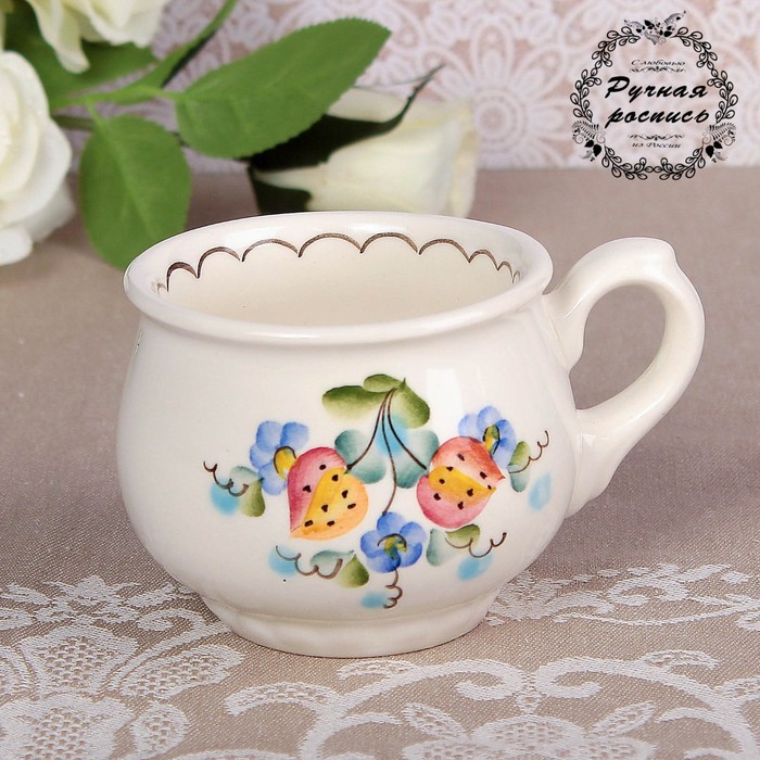 Кружка «Клубничка», вид 2, 0,26 л, 9,6х7,5 см, 1 сорт