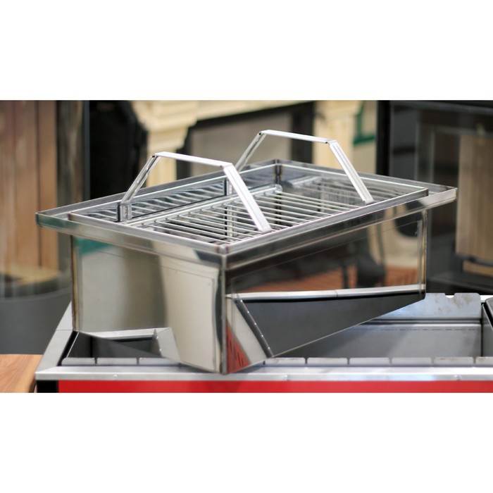 Коптильня двухъярусная с гидрозатвором Smoky Lux 55, крышка, две решётки, 55 х 38,5 х 30 см 339215