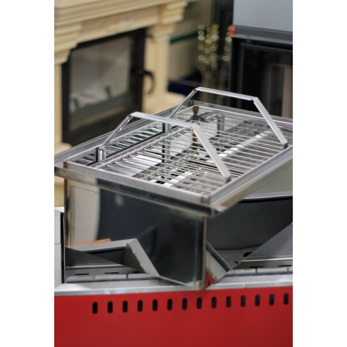 Коптильня двухъярусная с гидрозатвором Smoky Lux 55, крышка, две решётки, 55 х 38,5 х 30 см 339215