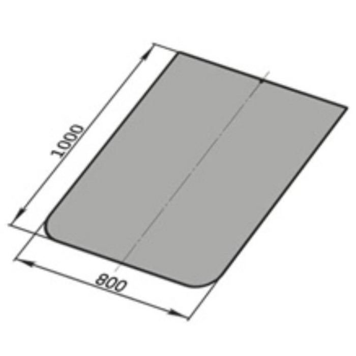 Лист притопочный прямой, чёрный, сталь 1,2 мм, 100 х 80 см