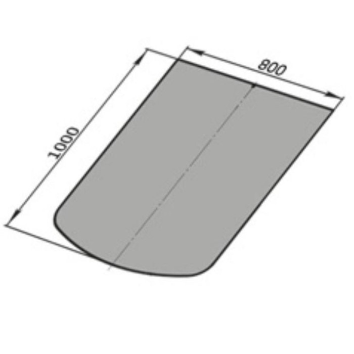 Лист притопочный прямой-радиус, антик медь, сталь 1,2 мм, 100 х 80 см