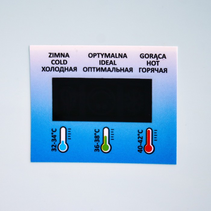 Ванна детская «Кролики» со сливом и термометром, 102 cм, цвет бирюзовый