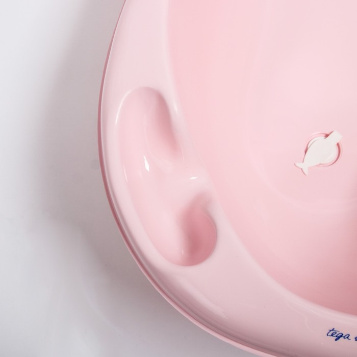 Ванна детская «Кролики» со сливом и термометром, 102 cм, цвет розовый