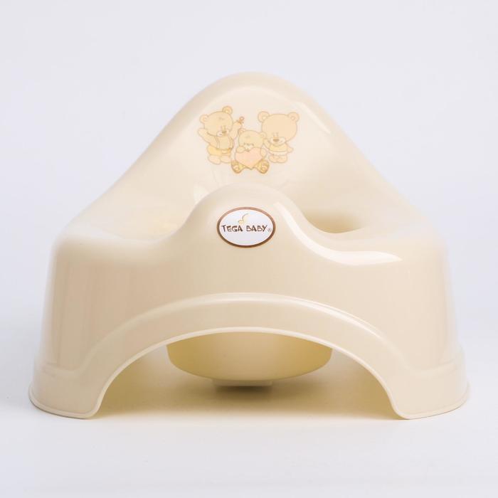 Горшок детский музыкальный «Мишки», цвет бежевый